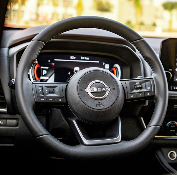 Interior view of a used nissan