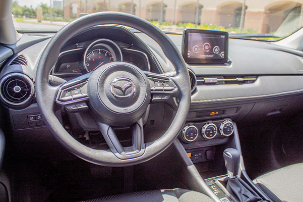 interior shot of the seating in the 2021 Mazda CX-3