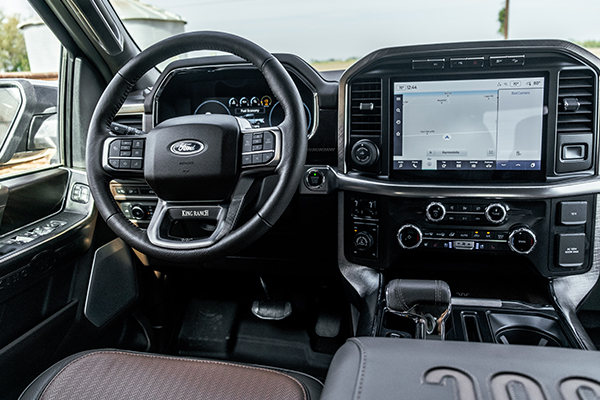 Interior view of a used Ford F-150