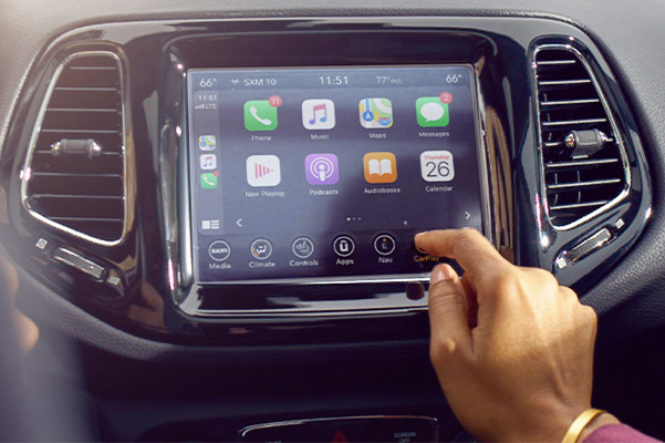 dash view for the technology of the 2021 Jeep® Compass.