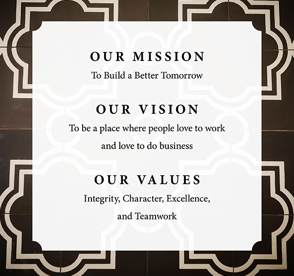 Our Mission, Our Vision, Our values
