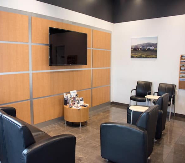 Seating area at the service lounge